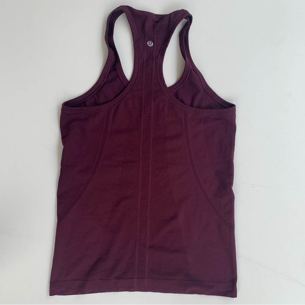 Lululemon Women’s Size 6 Swiftly Tech Racerback Tank Top Burgundy